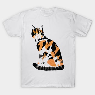 Calico cat sitting T-Shirt